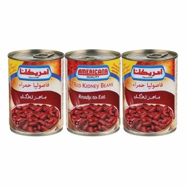 Americana Red Kidney Beans 3 x 400Gm, 8 Pieces Per Carton